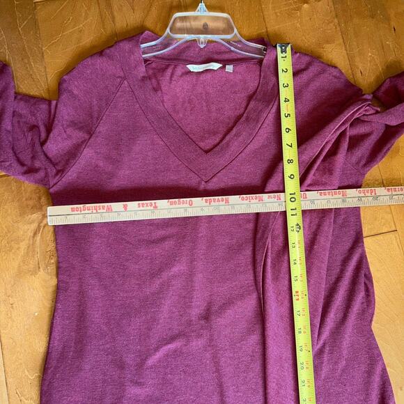 Soft Surroundings Women’s Marla Dress Size Medium Heather Ruby Red Draped - Picture 10 of 12